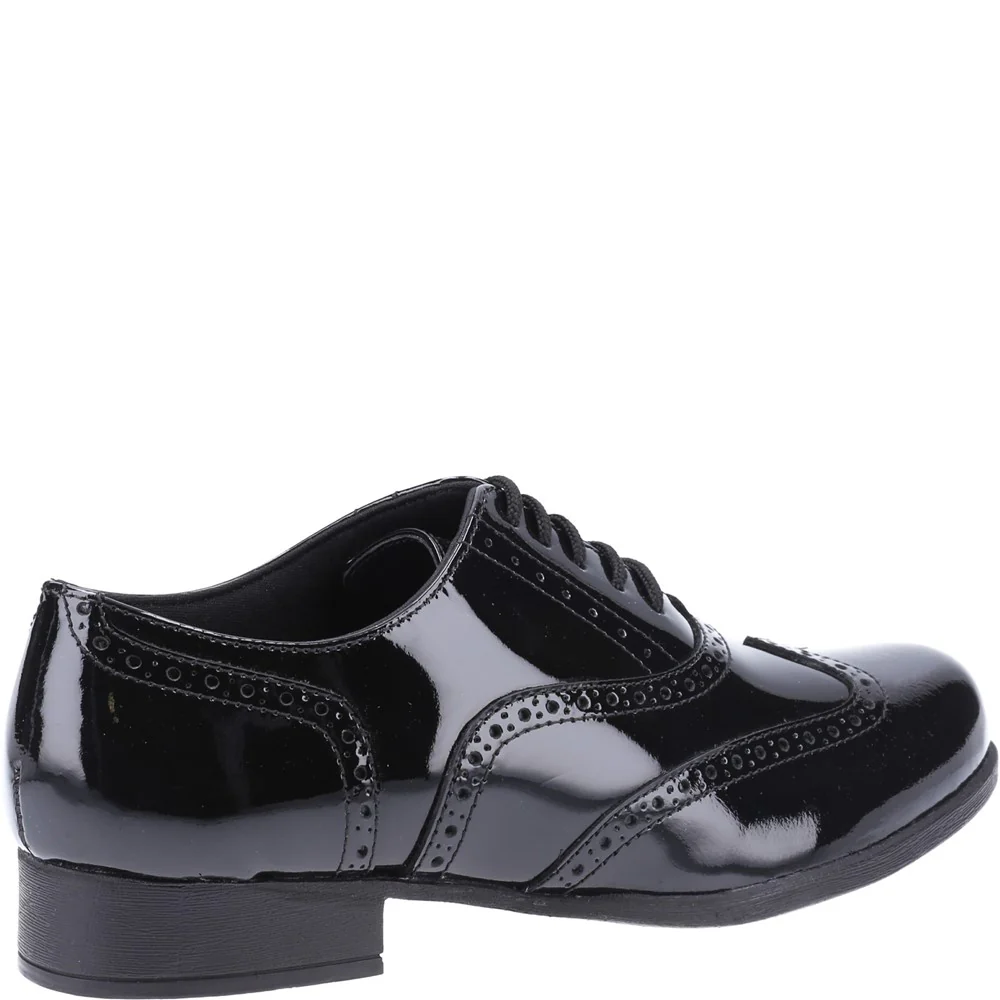 Black XL Kada Patent Senior School Shoes - Image 2