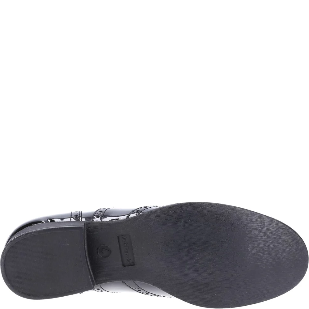 Black XL Kada Patent Senior School Shoes - Image 3
