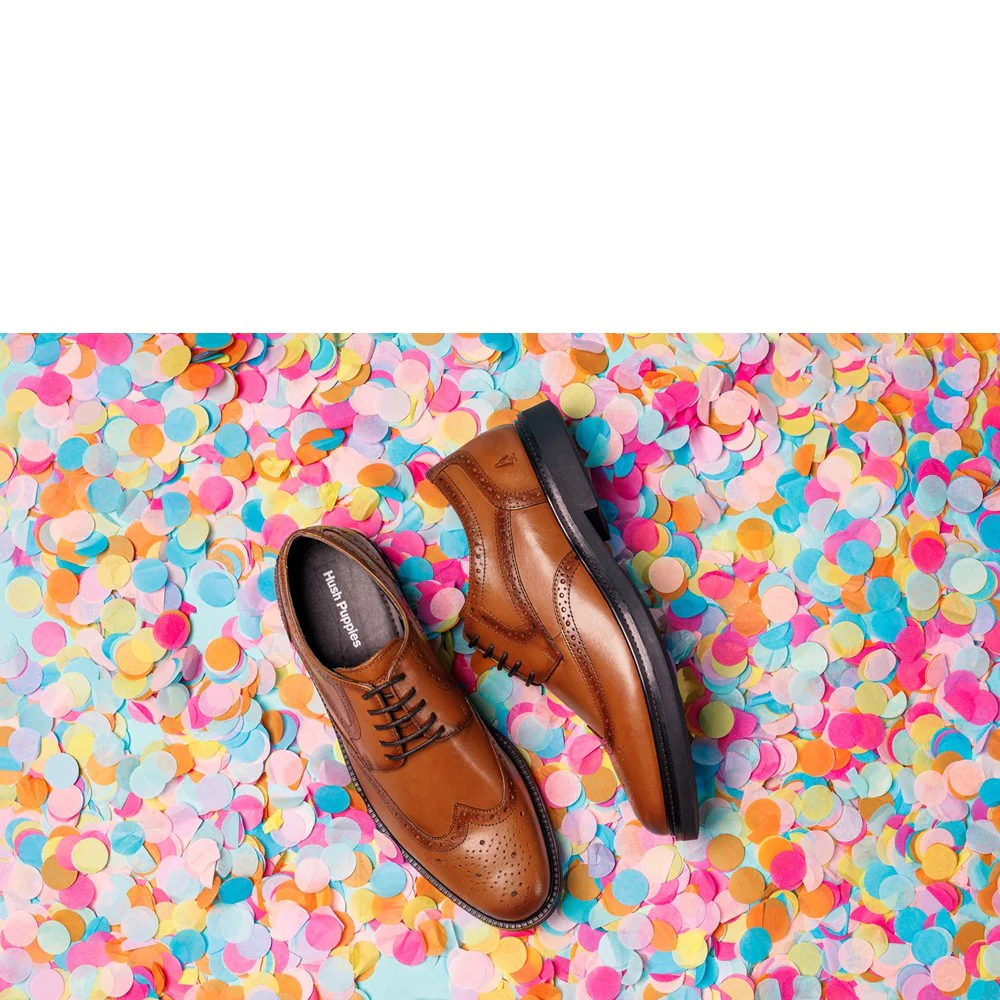 Tan Kingston Brogue Shoes - Image 2