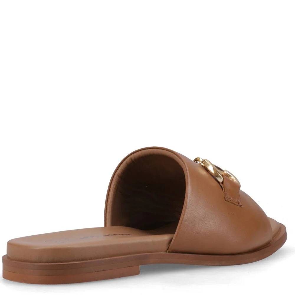 Tan Lana Snaffle Mules - Image 2