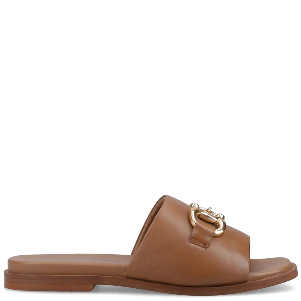 Tan Lana Snaffle Mules - Image 5