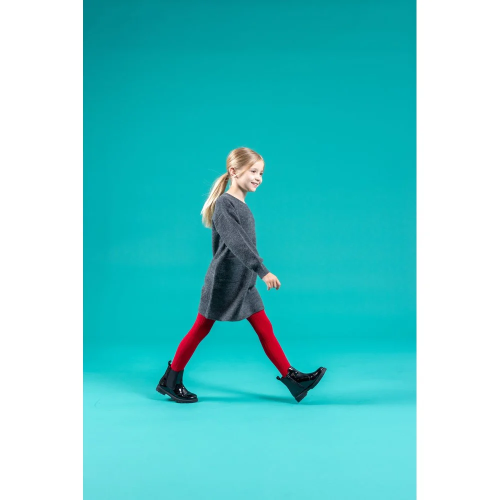 Black Laura Patent Junior School Boots - Image 2