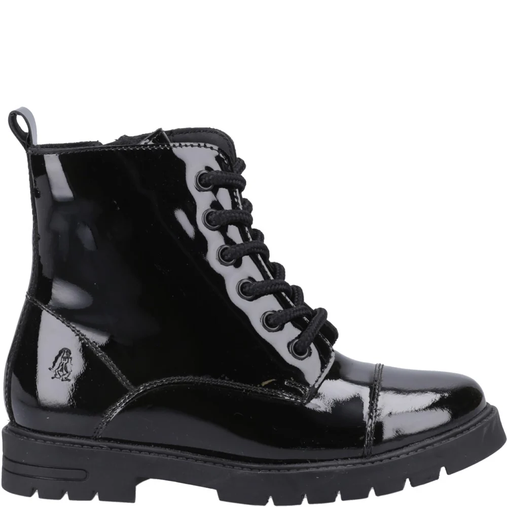 Black Lauren Patent Junior School Shoes - Image 5