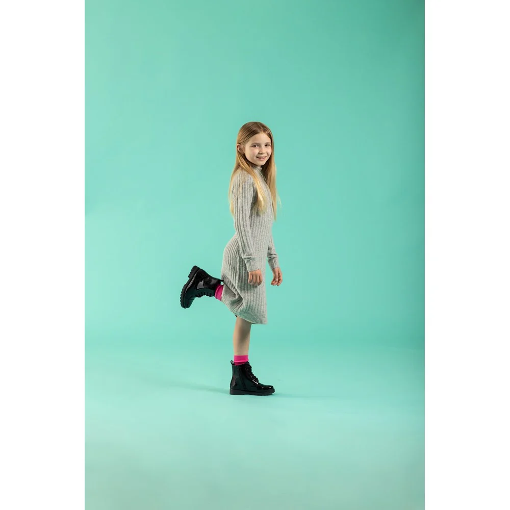 Black Lauren Patent Junior School Shoes - Image 7