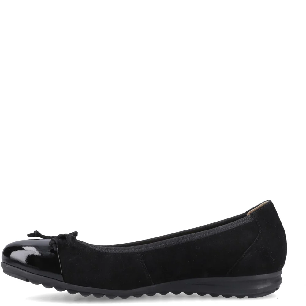 Black Laurie Toe Cap Ballerinas - Image 4