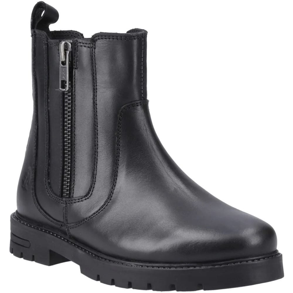 Black Liana Junior School Shoes