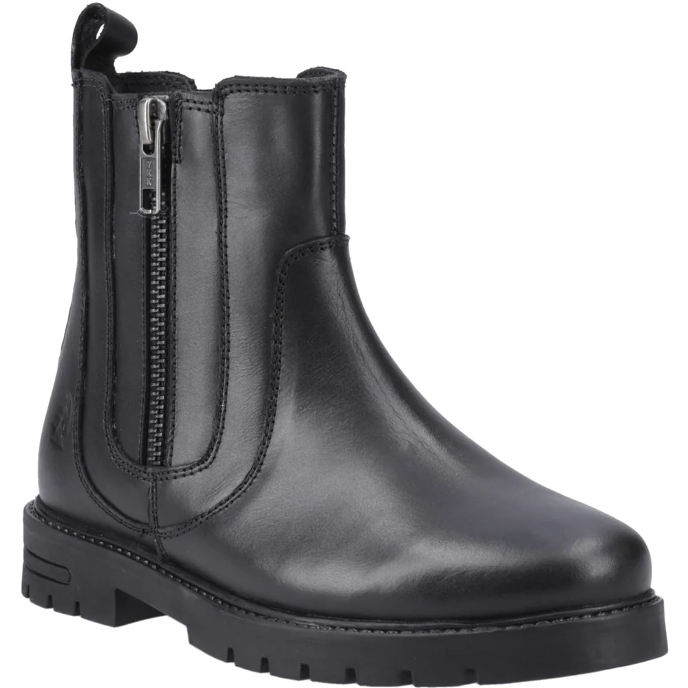 Black Liana Senior School Shoes