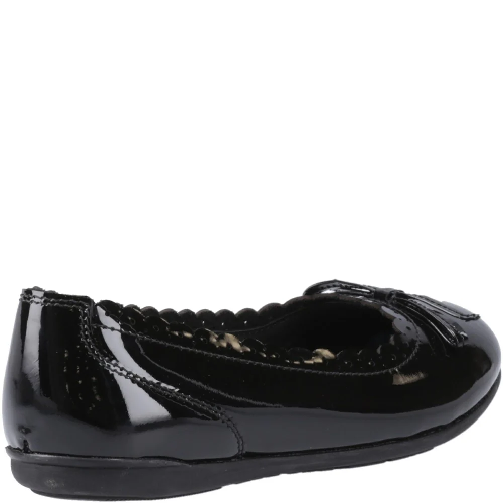 Black Lillie Ballerina Junior School Shoes - Image 2