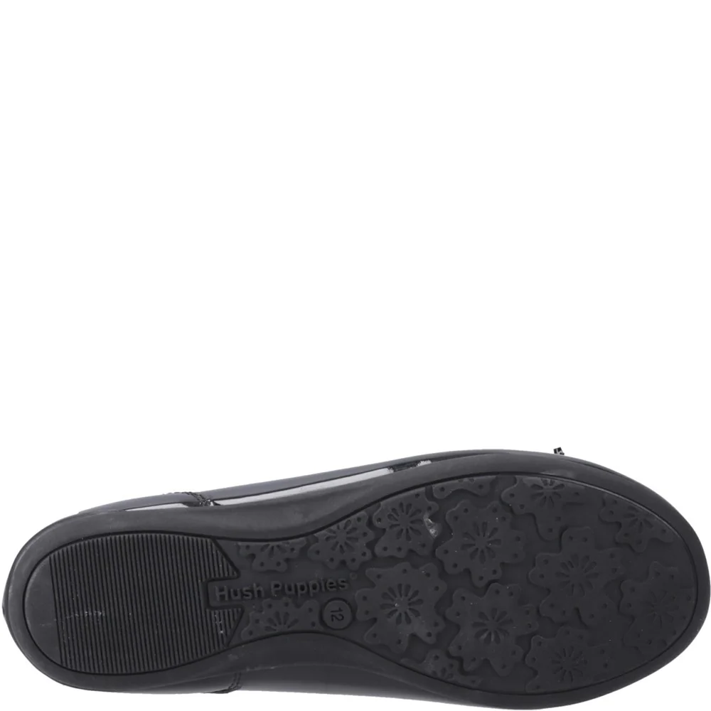 Black Lillie Ballerina Junior School Shoes - Image 3