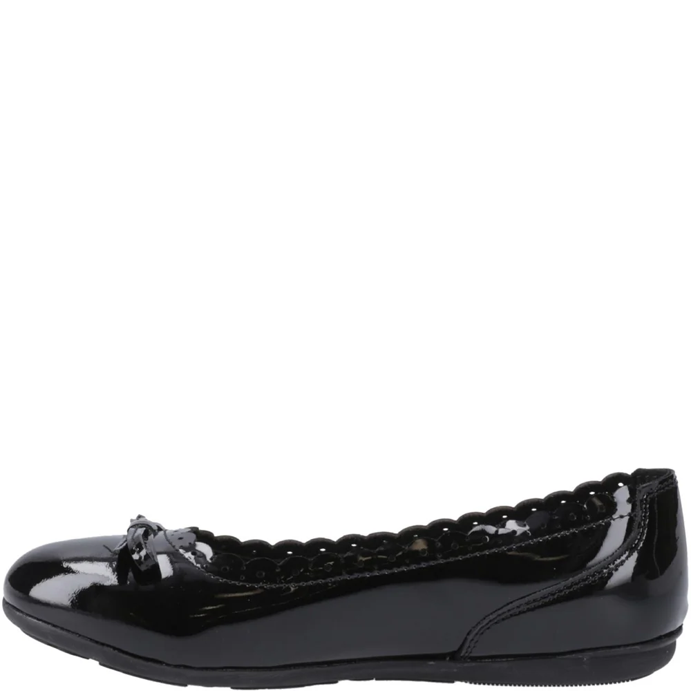 Black Lillie Ballerina Junior School Shoes - Image 4