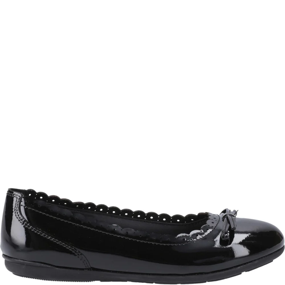 Black Lillie Ballerina Junior School Shoes - Image 5