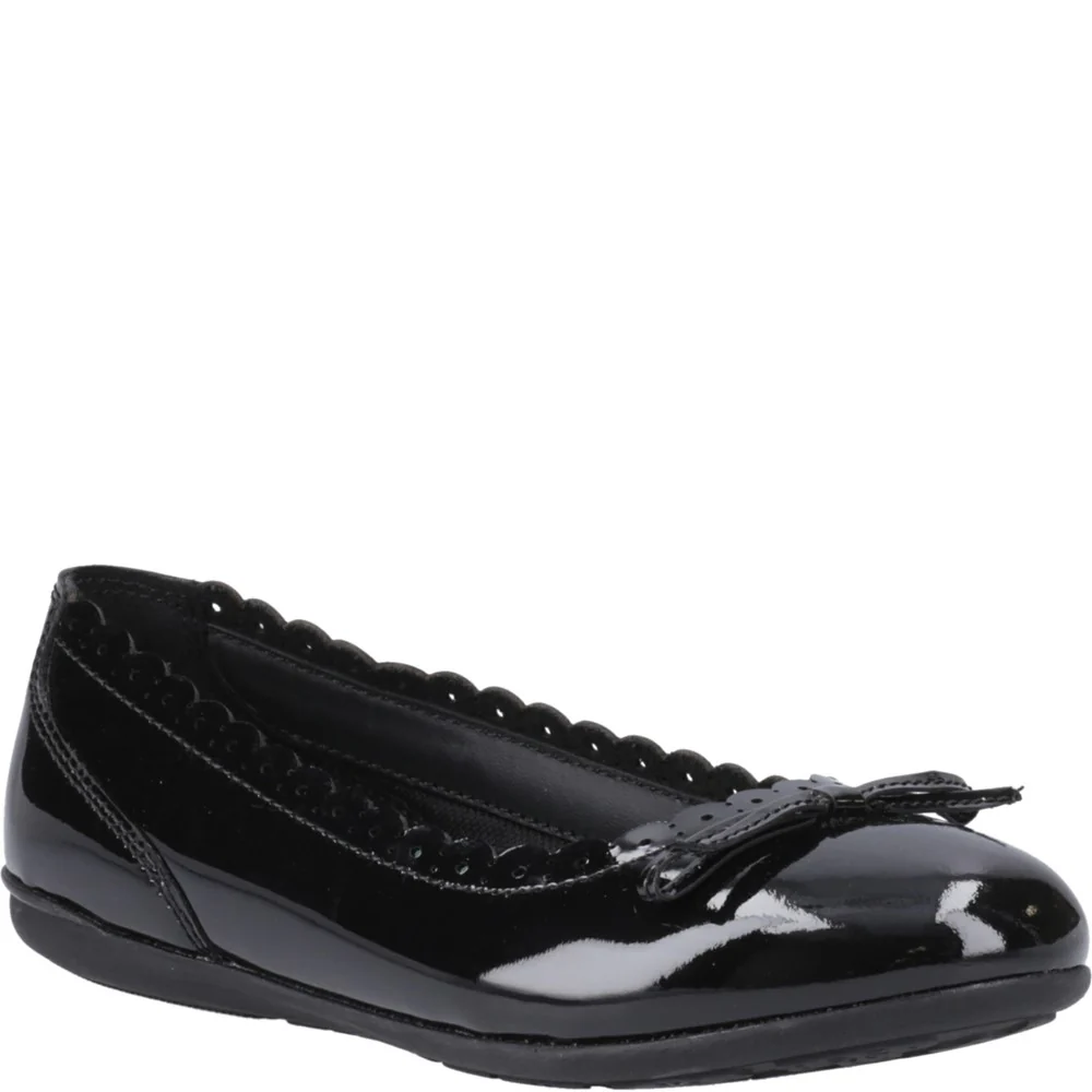Black Patent Lillie Ballerina Senior School Shoes