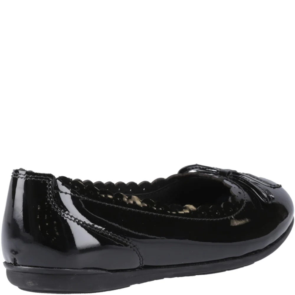 Black Patent Lillie Ballerina Senior School Shoes - Image 2