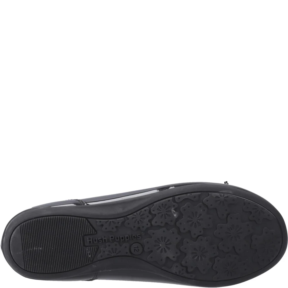 Black Patent Lillie Ballerina Senior School Shoes - Image 3