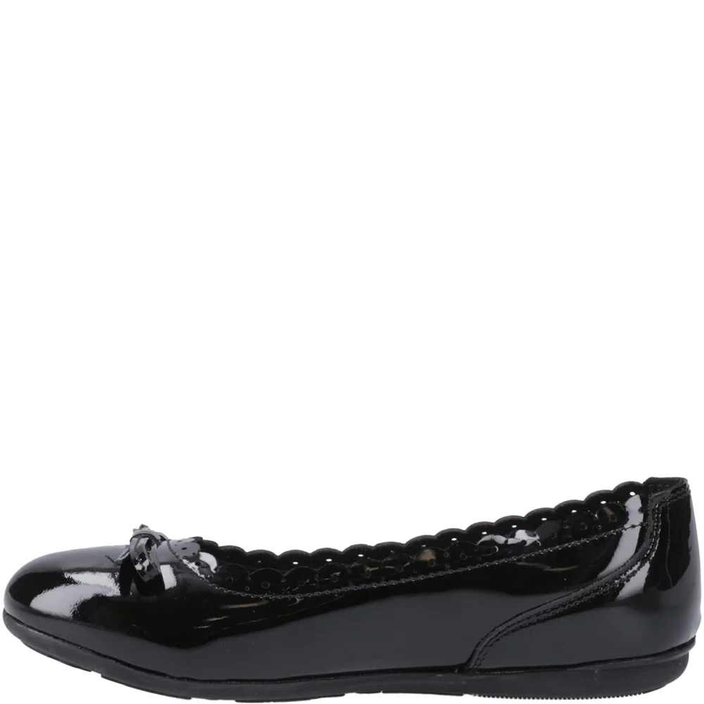 Black Patent Lillie Ballerina Senior School Shoes - Image 4