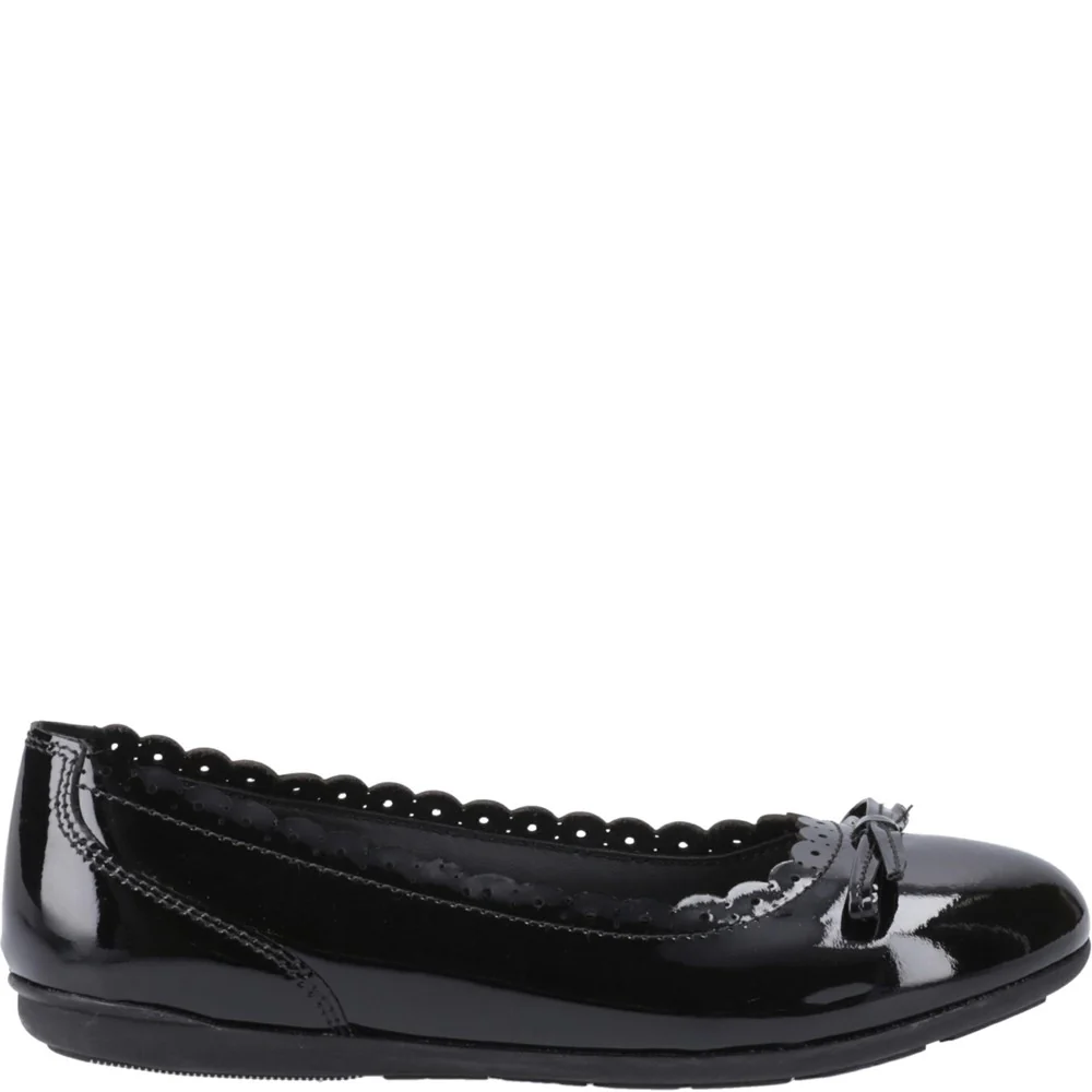 Black Patent Lillie Ballerina Senior School Shoes - Image 5