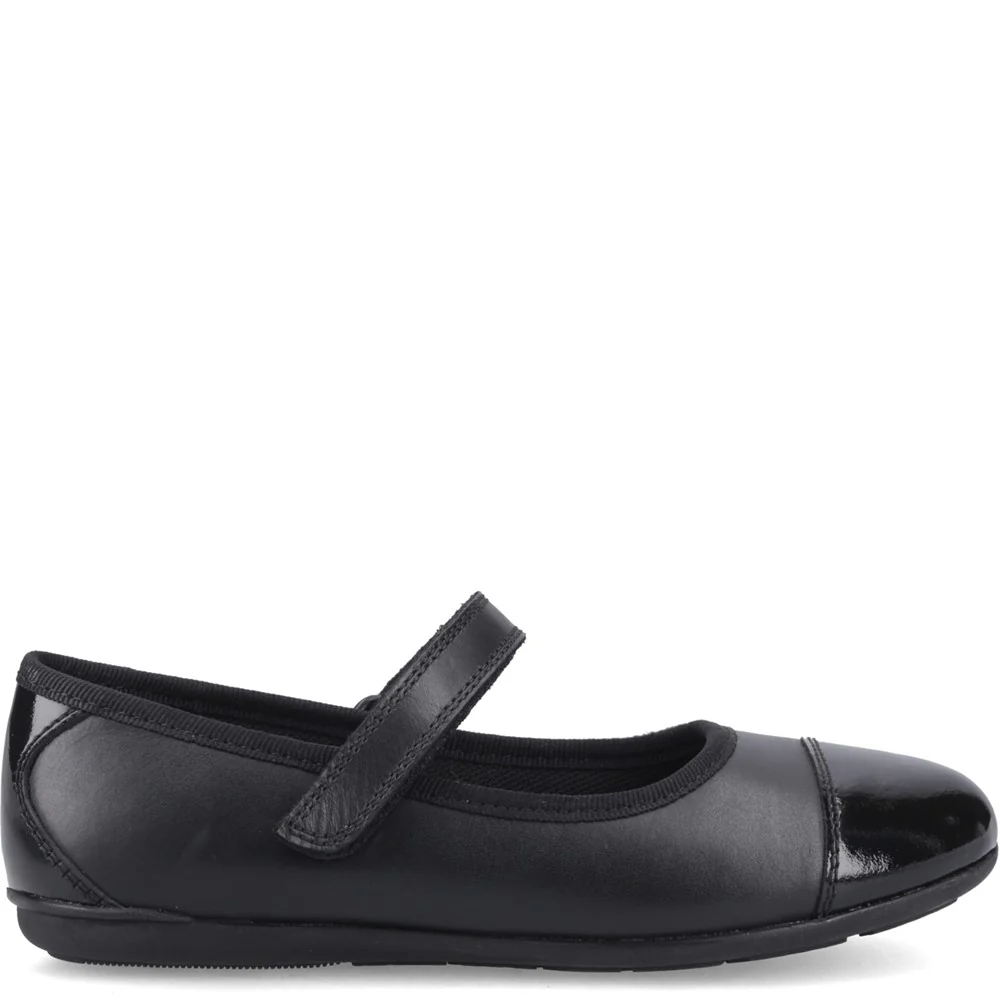 Black Lottie Ballerina Senior School Shoes - Image 5