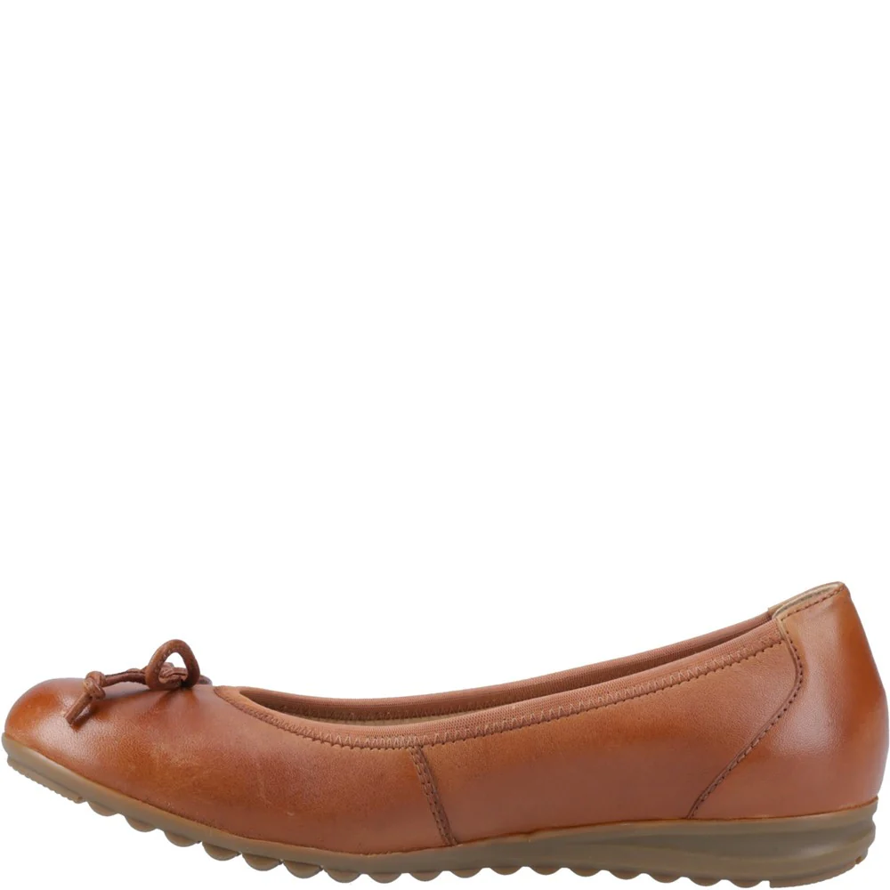 Tan Lucille Bow Ballerinas - Image 4