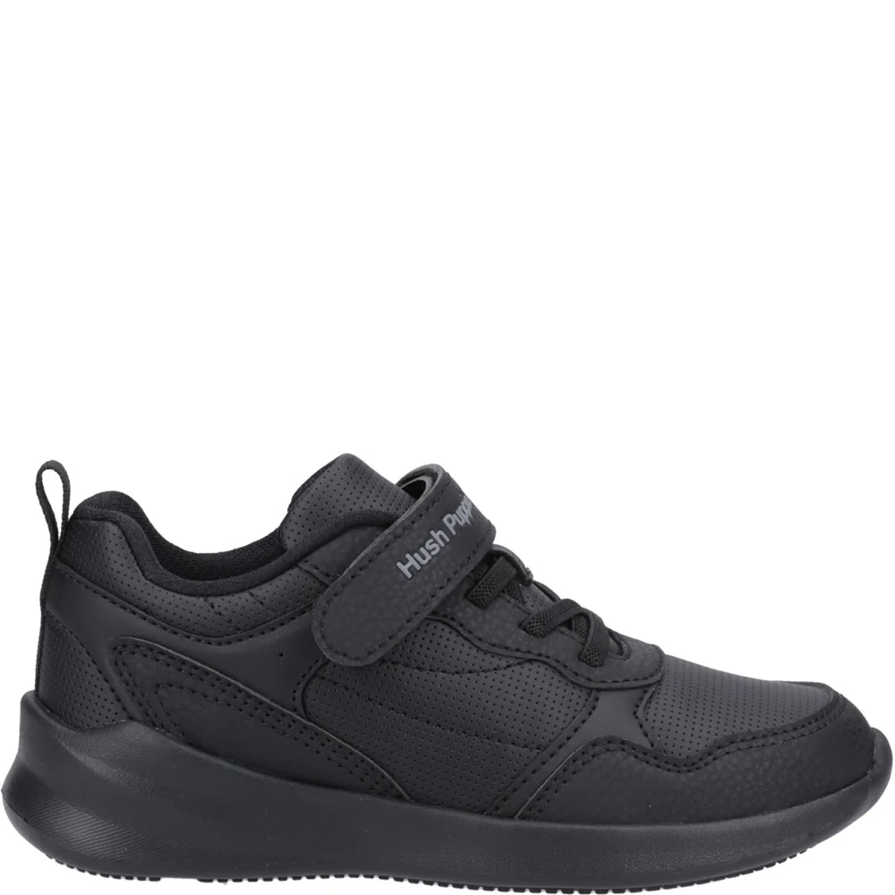 Black XL Marling Bungee Lace Senior XL School Shoes - Image 5