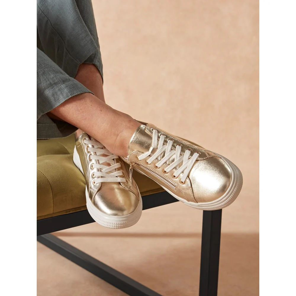 Gold Martha Trainers - Image 2