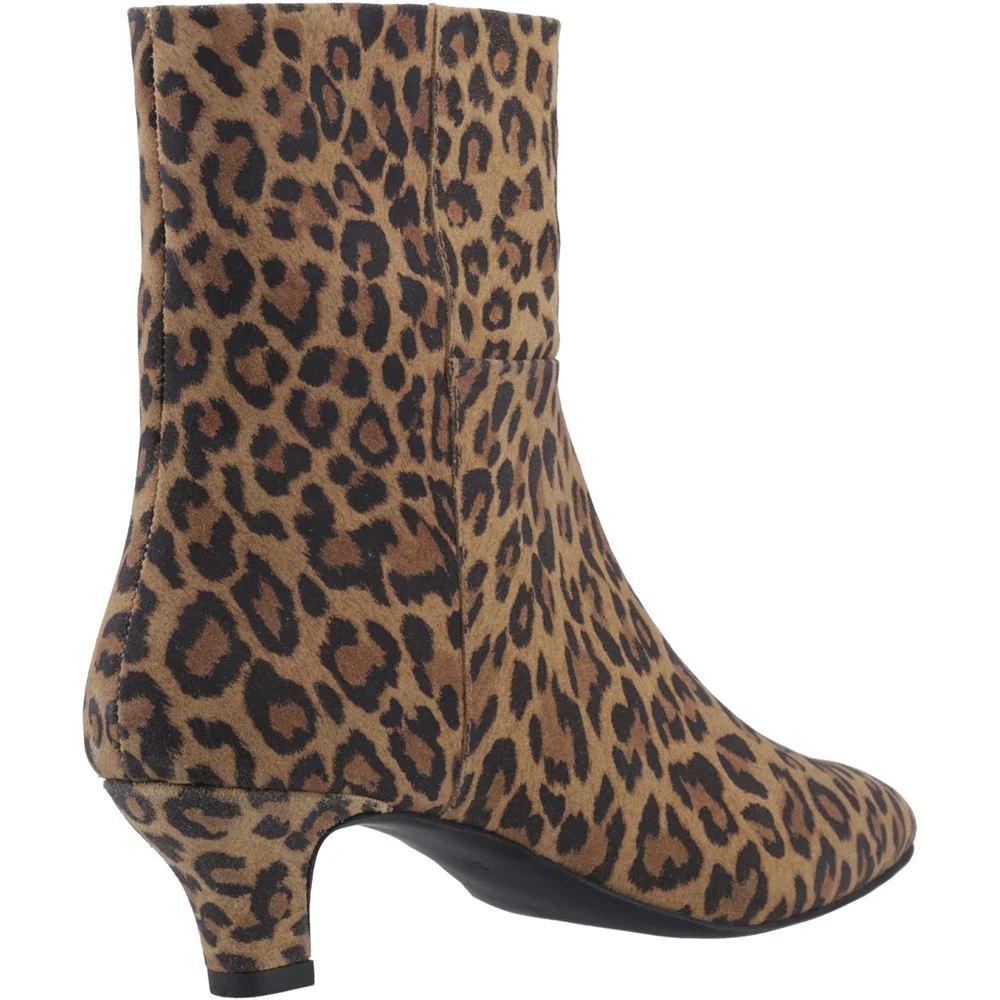 Leopard Nahla Kitten Heeled Boots - Image 2