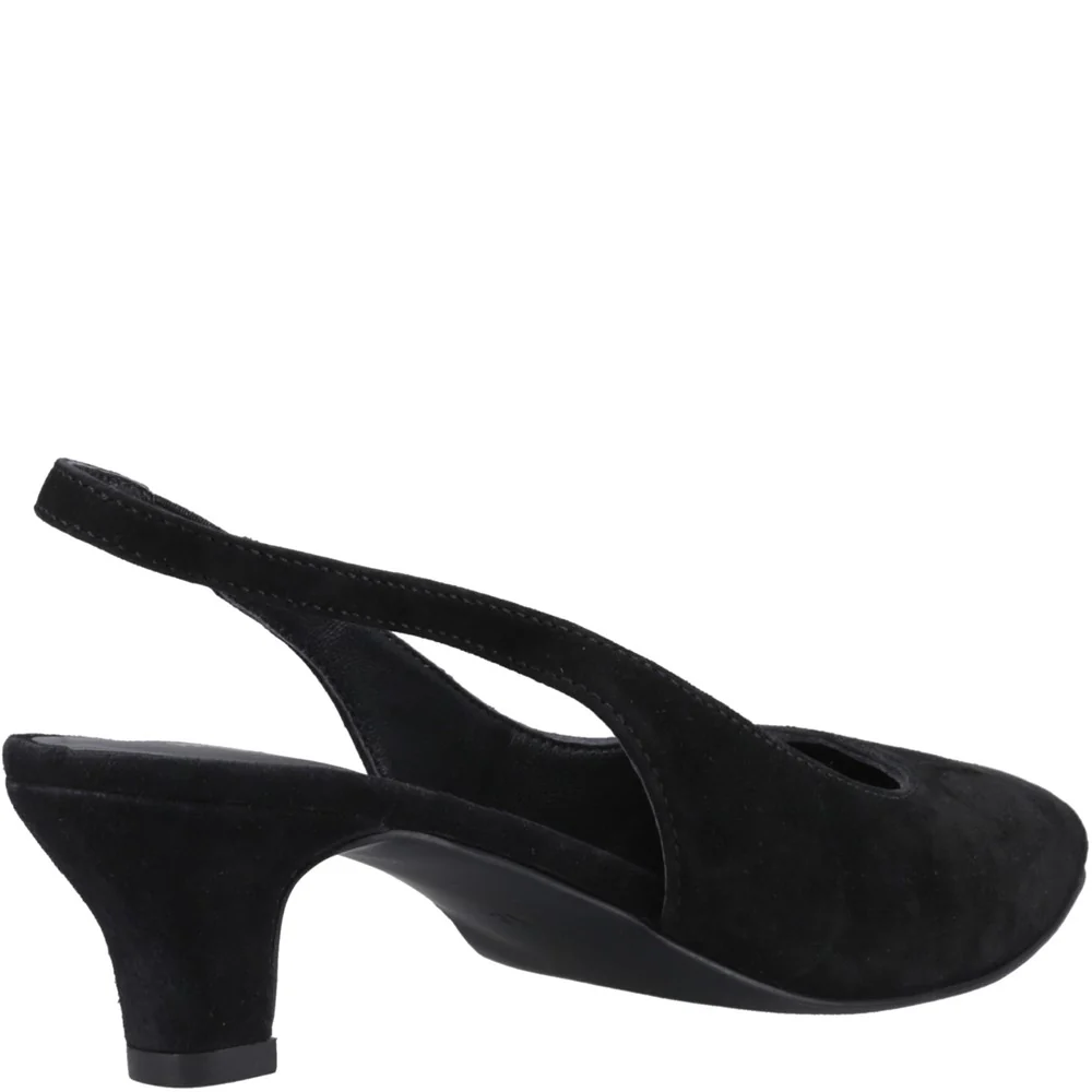 Black Nahla Suede Kitten Heels - Image 2