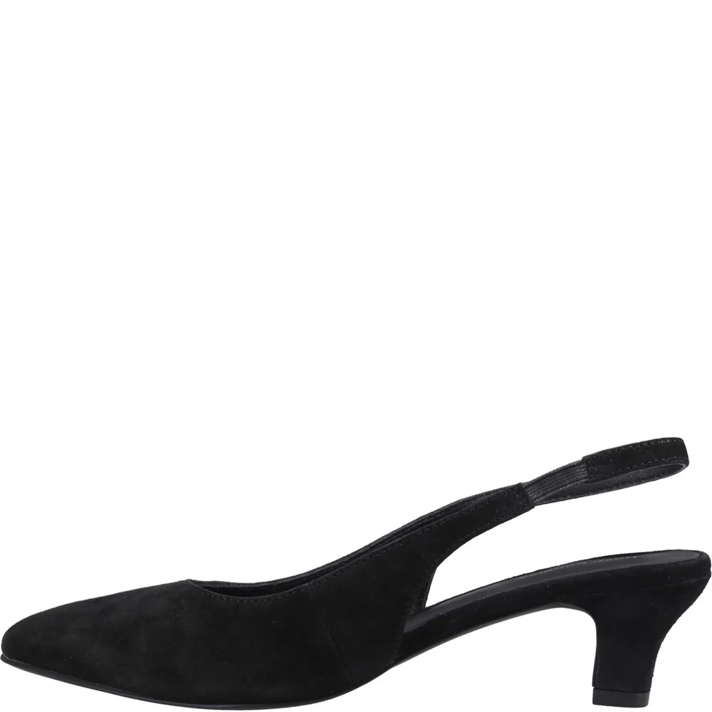 Black Nahla Suede Kitten Heels - Image 4
