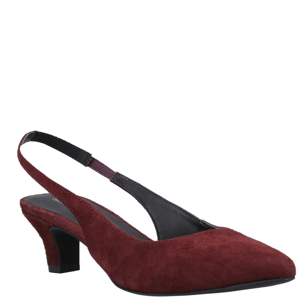 Bordeaux Nahla Suede Kitten Heels