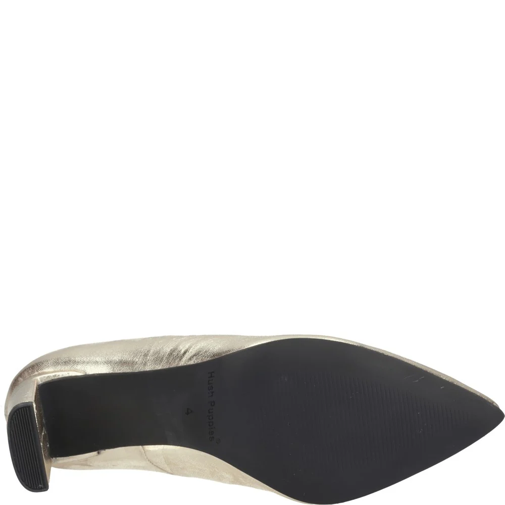 Gold Olivia Leather Court Shoes - Image 3