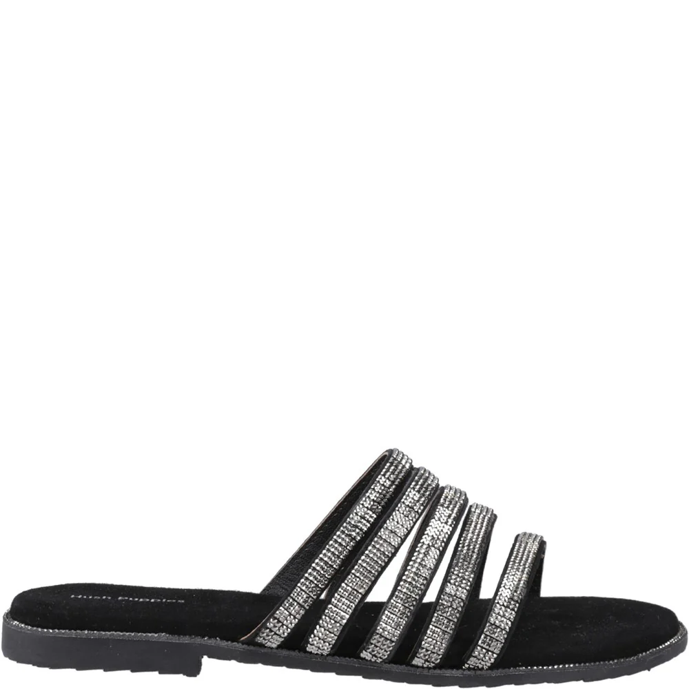 Black/Silver Paris Slide Sandals - Image 5