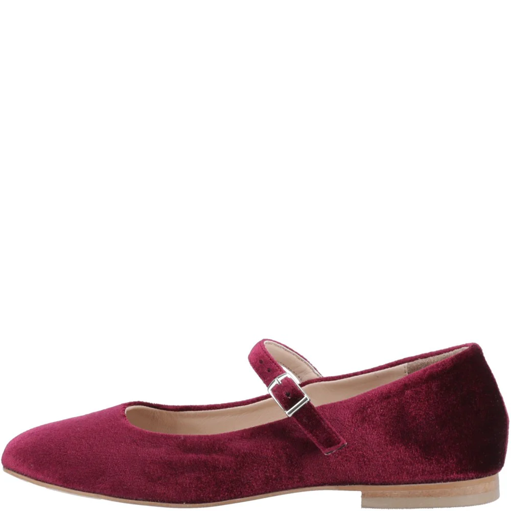 Bordeaux Pasha Velvet Ballerinas - Image 5