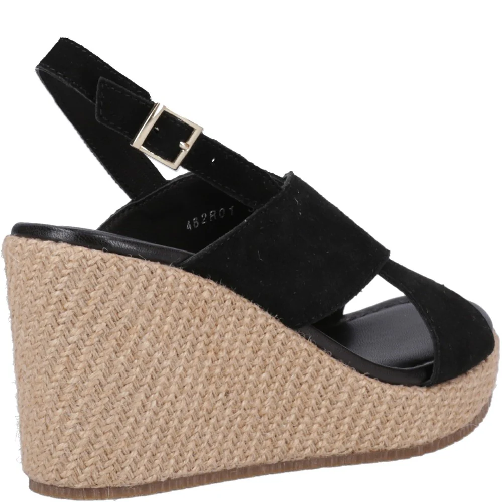 Black Perrie Wedge Sandals - Image 2