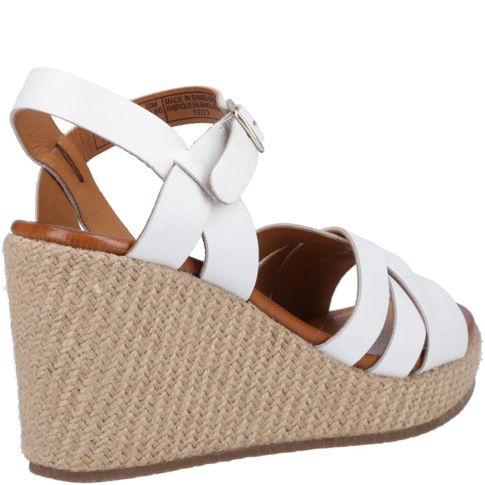 White Phoebe Wedge Sandals - Image 2