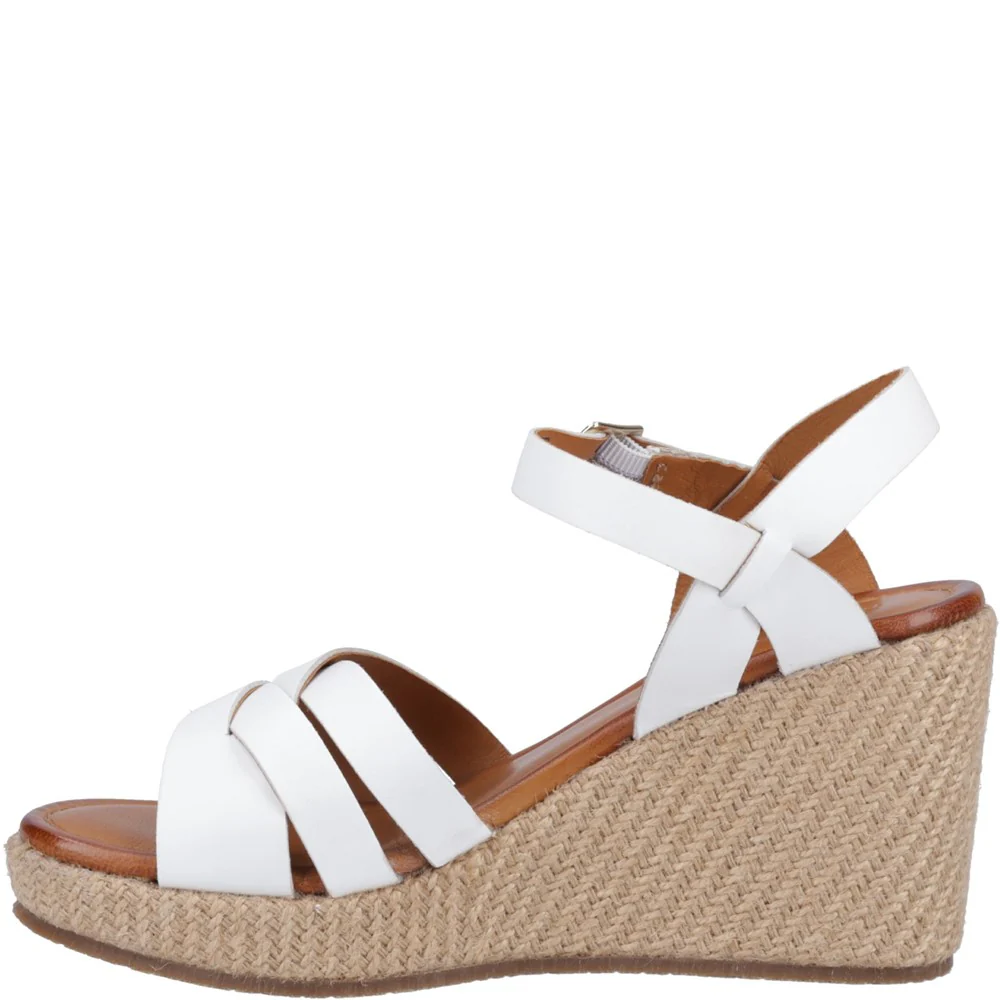 White Phoebe Wedge Sandals - Image 4