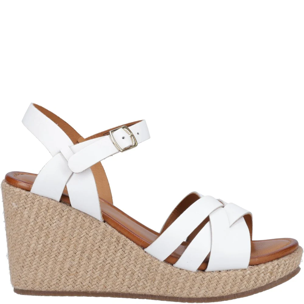 White Phoebe Wedge Sandals - Image 5