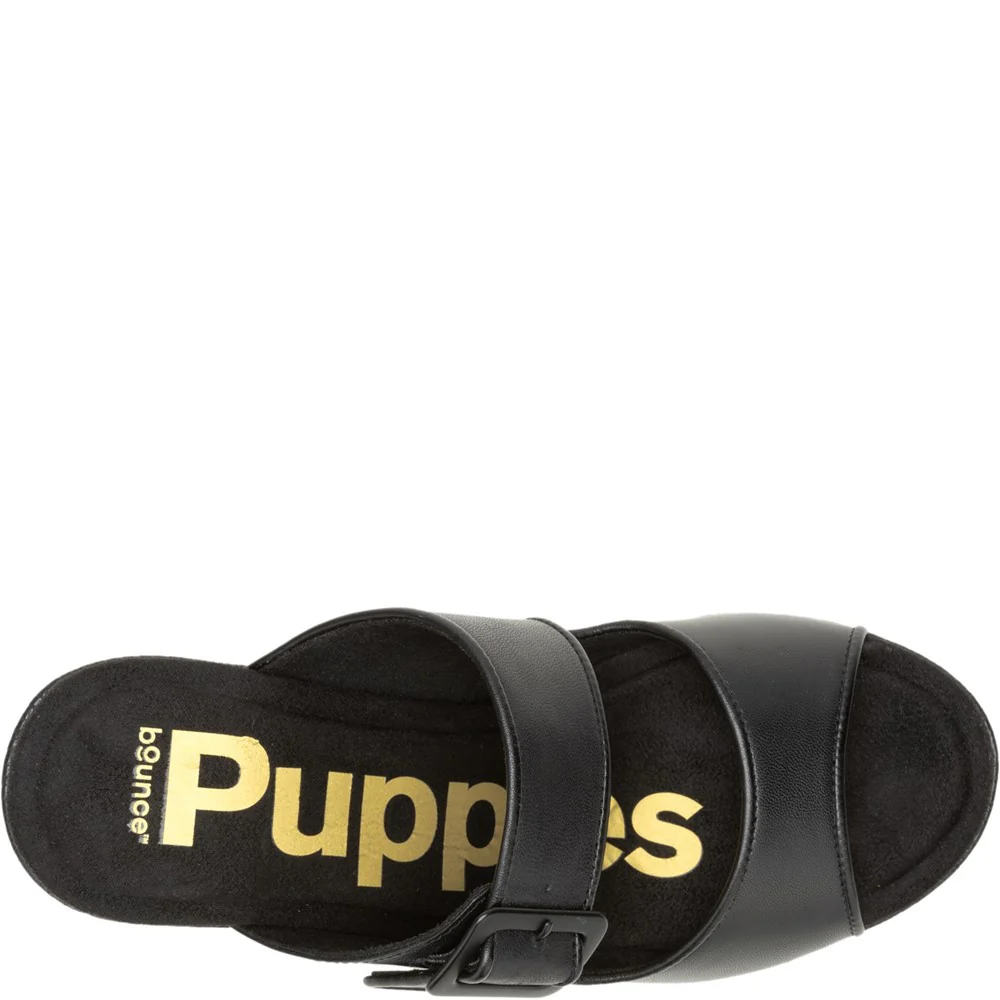 Black Poppy Buckle Slides - Image 4