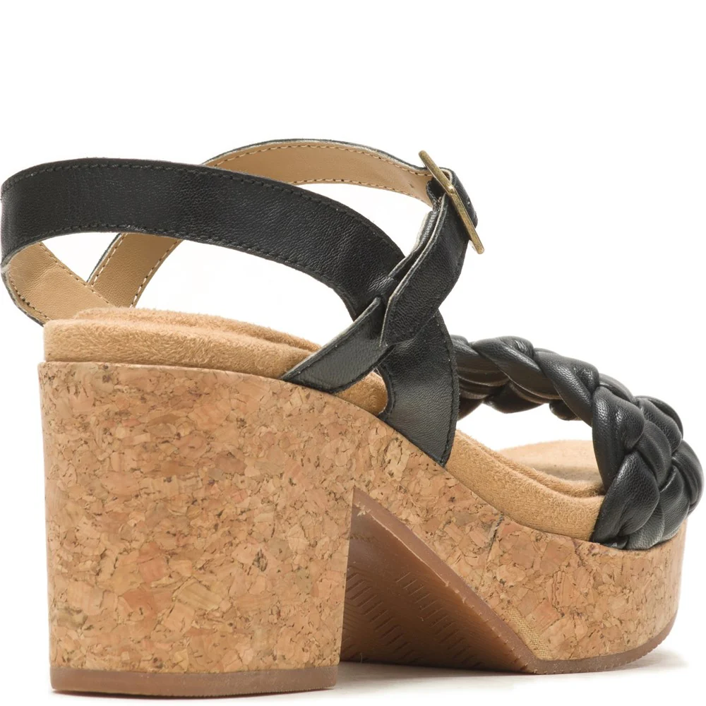 Black Poppy Quarter Strap Sandals - Image 2
