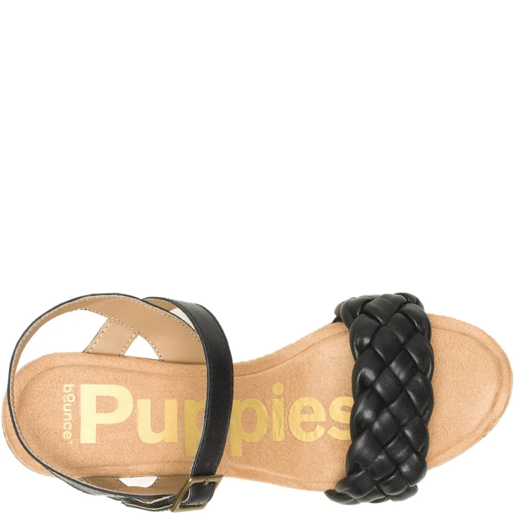 Black Poppy Quarter Strap Sandals - Image 4