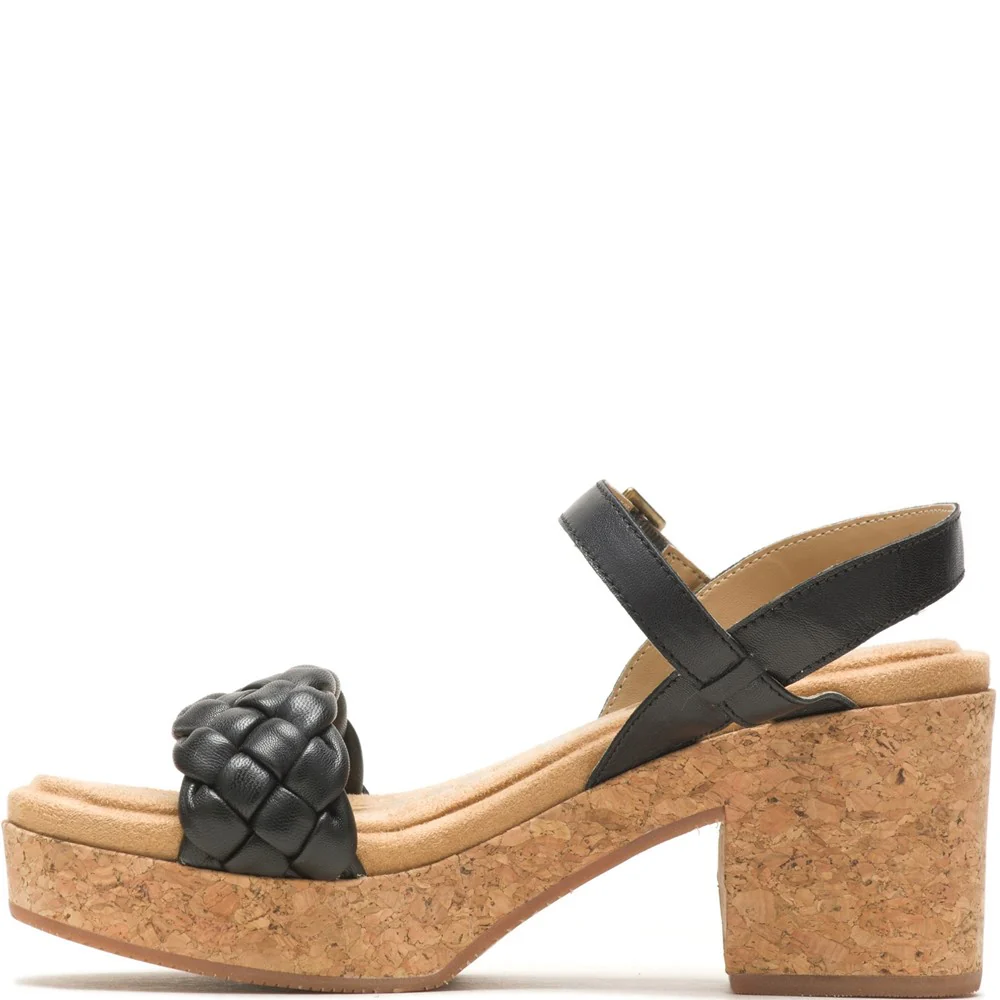 Black Poppy Quarter Strap Sandals - Image 5