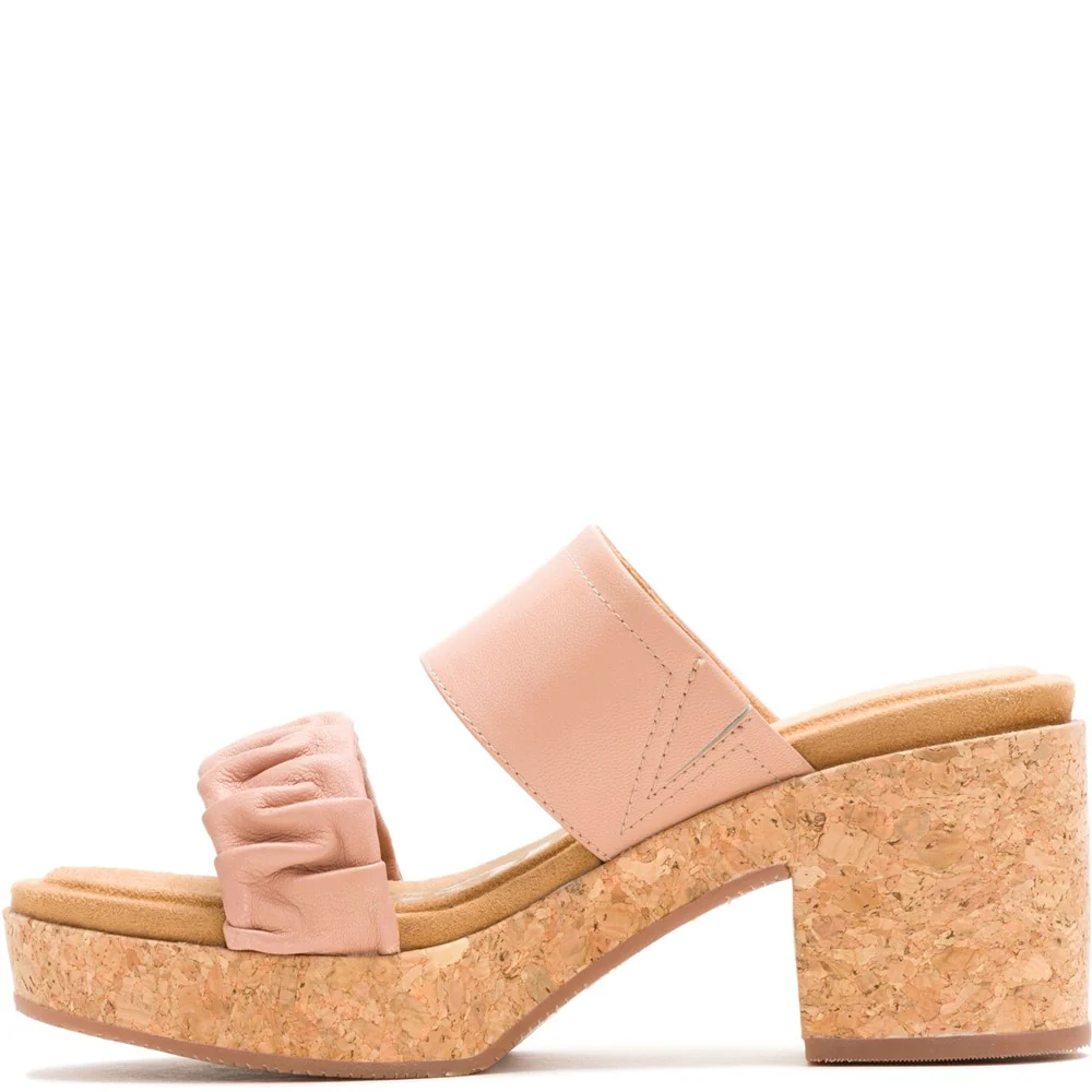 Cafe Creme Poppy Ruched Slides - Image 5