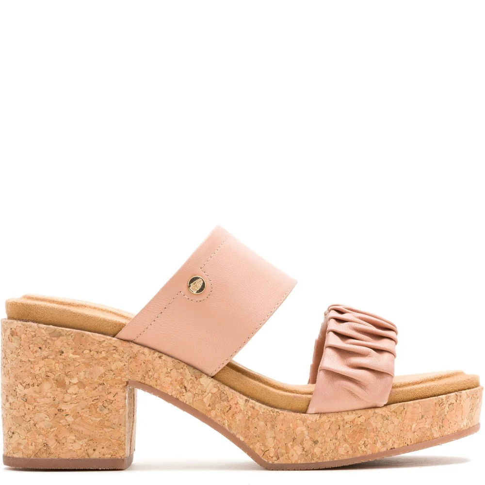 Cafe Creme Poppy Ruched Slides - Image 6