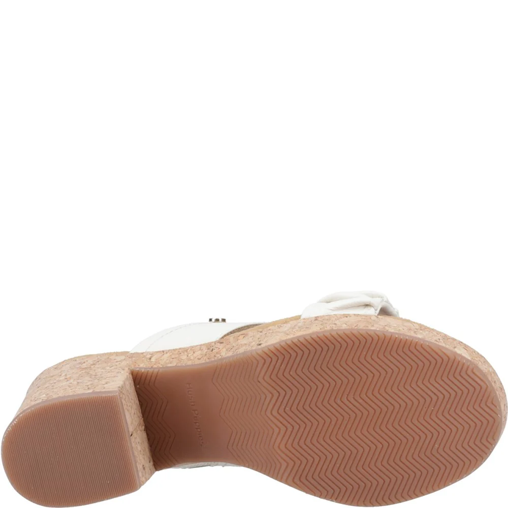 Cream Poppy Ruched Slides - Image 3