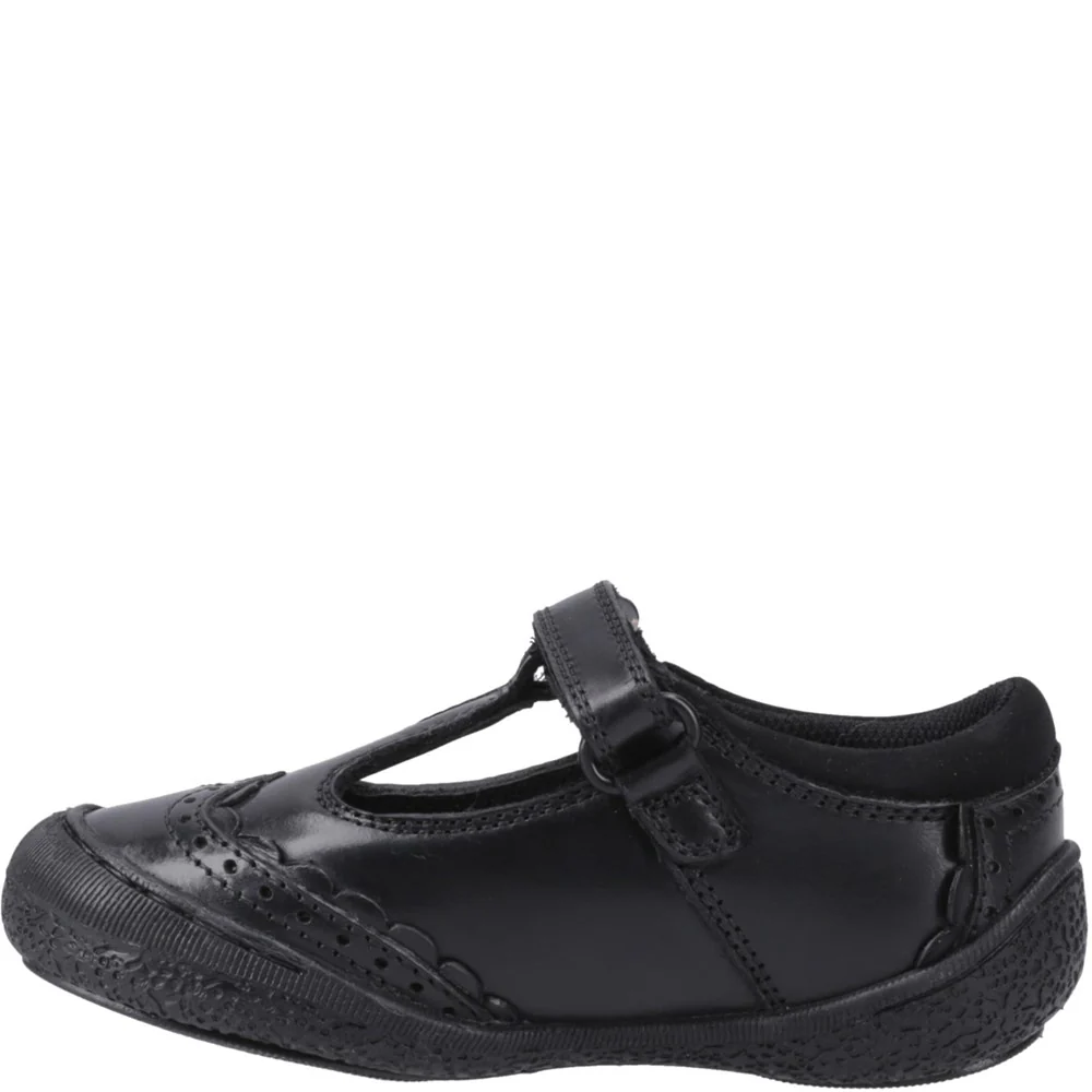 Black Rae T-Bar Infant School Shoes - Image 4
