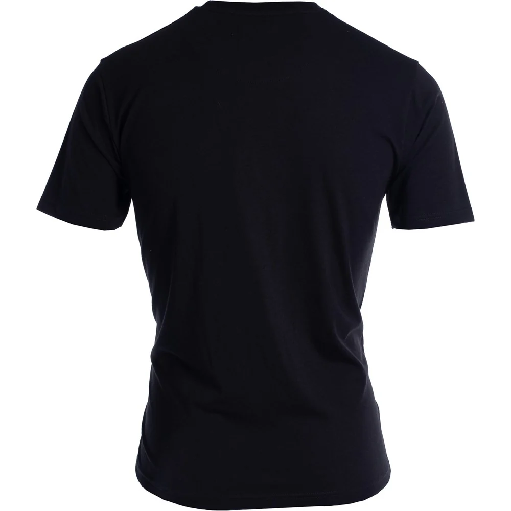 Black Retro Script Mens T-Shirt - Image 2