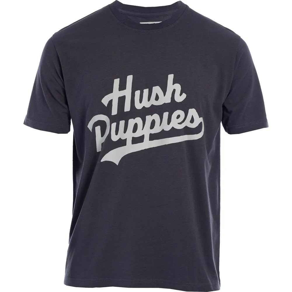 Charcoal Retro Script Mens T-Shirt