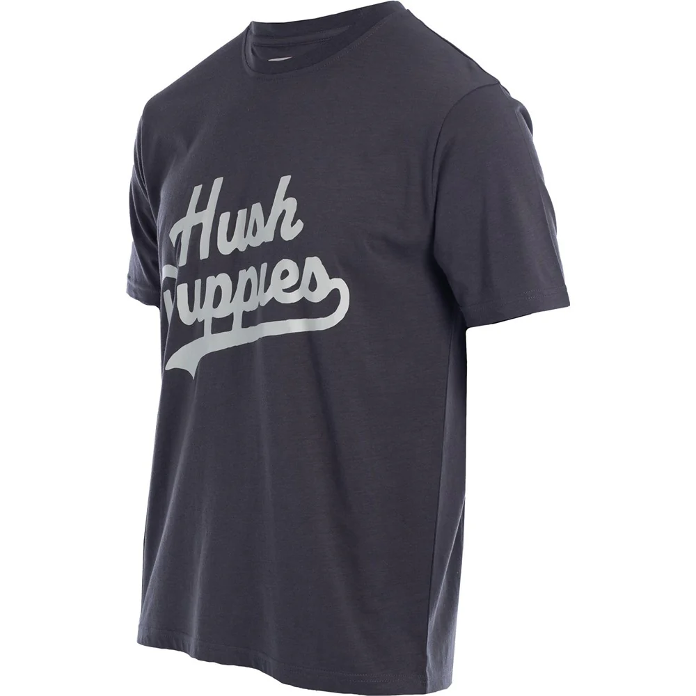 Charcoal Retro Script Mens T-Shirt - Image 3