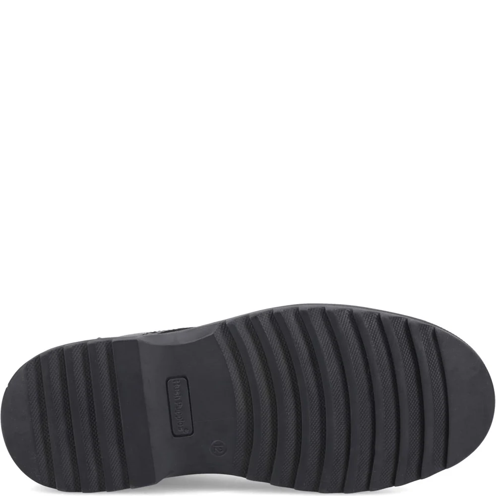 Black XL Romeo Brogue Senior School Shoes - Image 3