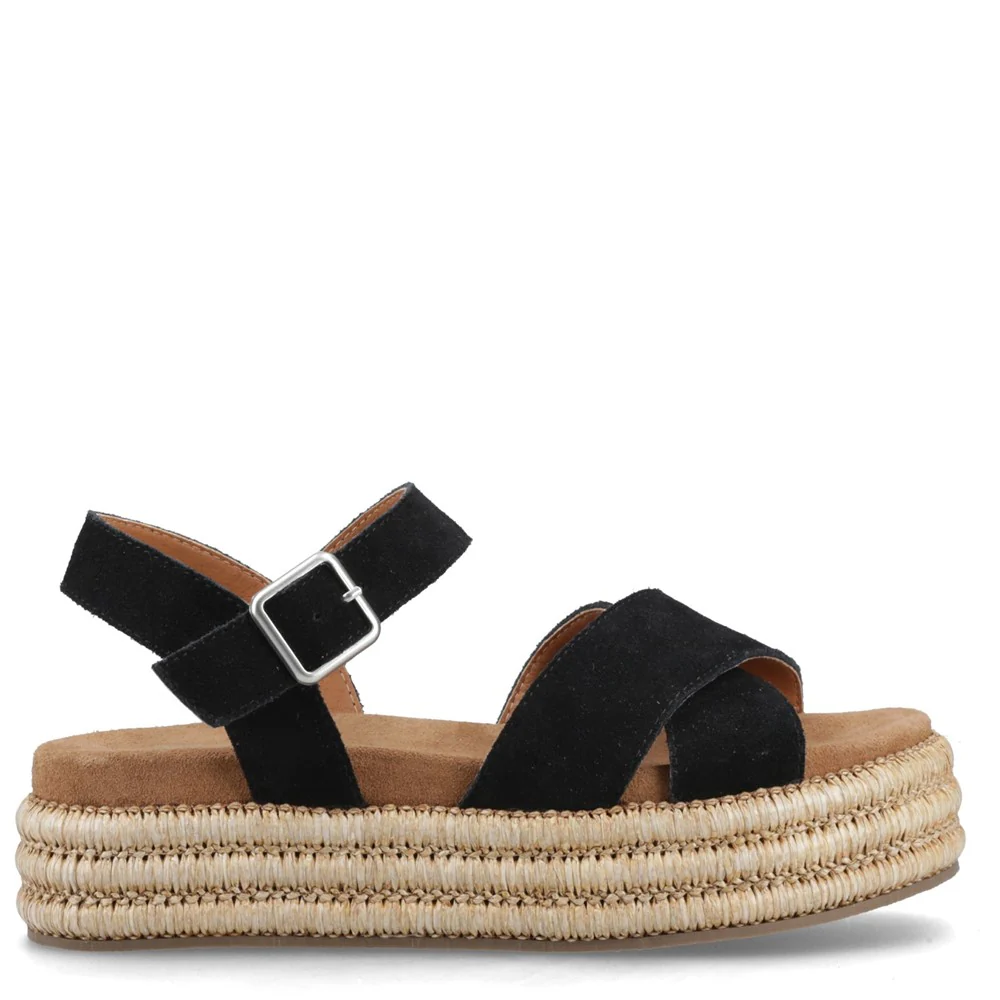 Black Rosa Rafia Sandals - Image 6