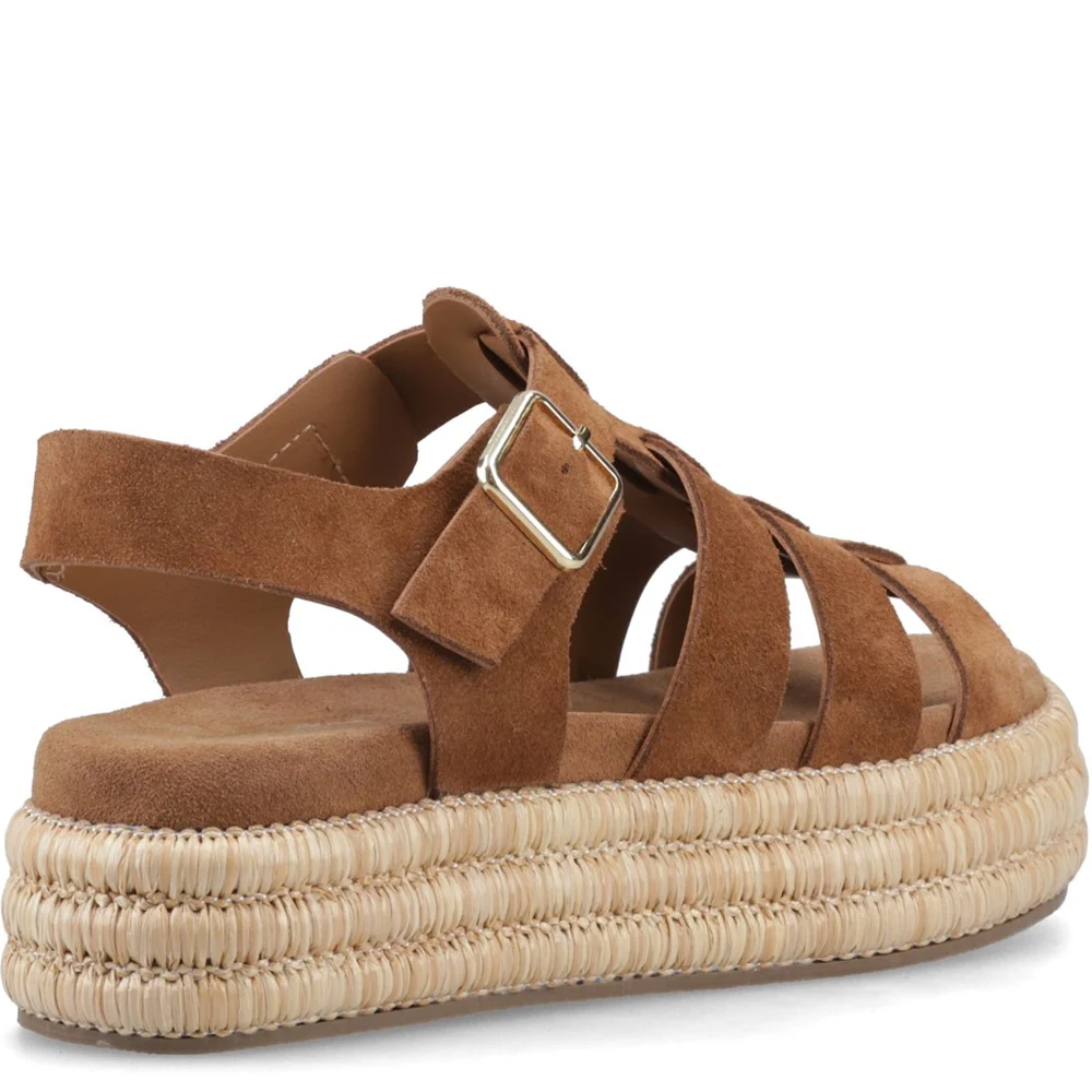 Tan Rosetta Gladiator Sandals - Image 2