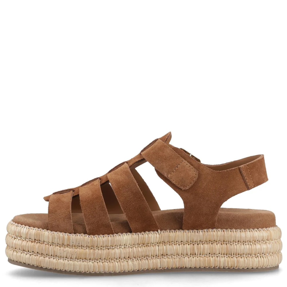 Tan Rosetta Gladiator Sandals - Image 4